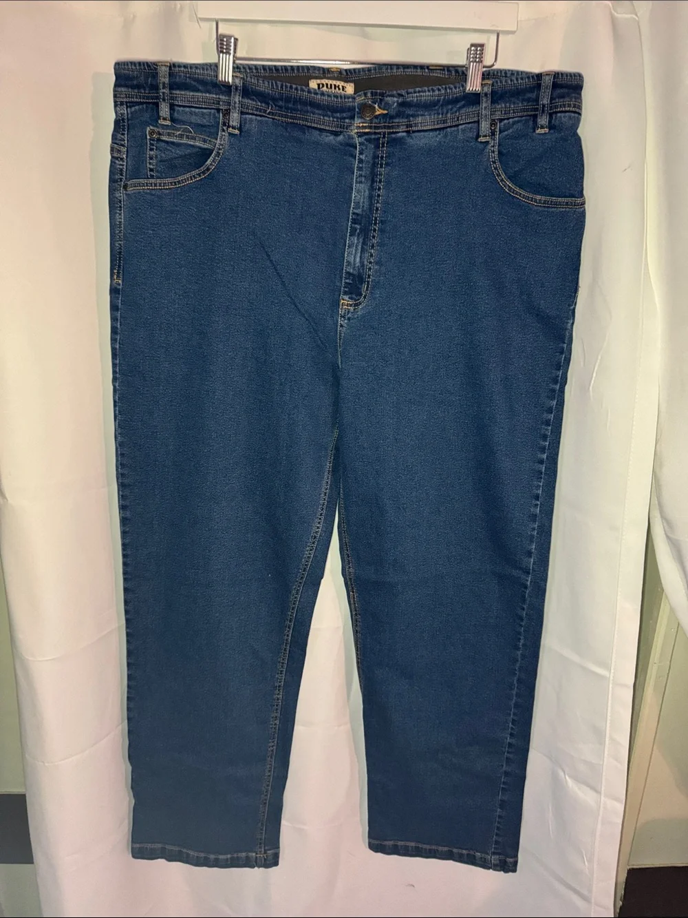 Duke Haband Classic Jeans Mens 42m Straight Leg Blue Denim Pants